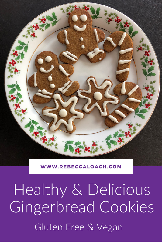 Looking for a gingerbread cookie recipe that is gluten-free, dairy-free, egg-free, and processed sugar-free...and still tastes good? Not only are these cookies delicious, they are also quick and simple to make and are perfect for holiday baking with kids.